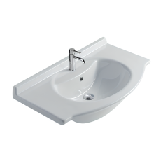 Раковина GALASSIA EGO 6015 подвесная с одним отверстием с переливом цвет белый глянцевый