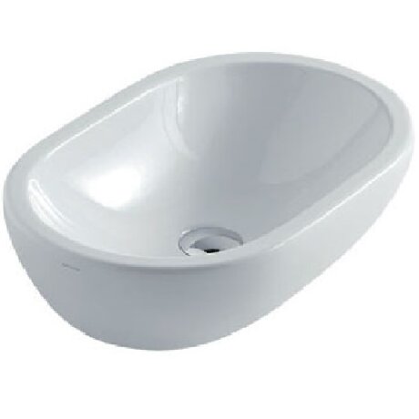 Раковина GALASSIA M2 5233 накладная без отверстий с переливом цвет белый глянцевый