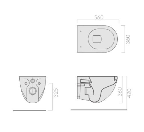 КОМПЛЕКТ унитаз GALASSIA Dream KIT7317 подвесной безободковый с сиденьем с микролифтом 7314 цвет белый глянцевый