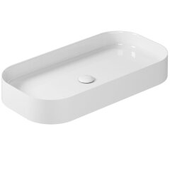 Раковина GALASSIA SMART B 7409 накладная без отверстий без перелива цвет белый глянцевый