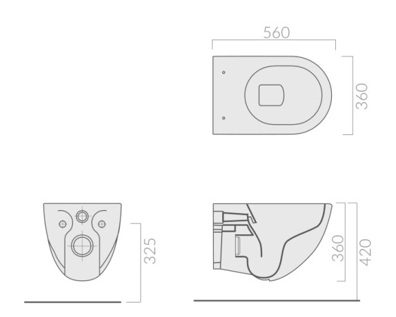 КОМПЛЕКТ унитаз GALASSIA Dream KIT7317 NEMT подвесной безободковый с сиденьем с микролифтом 7314 NEMT цвет черный матовый