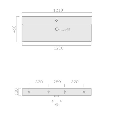 Раковина GALASSIA MEG11 PRO 8938 подвесная с одним отверстием с переливом цвет белый глянцевый