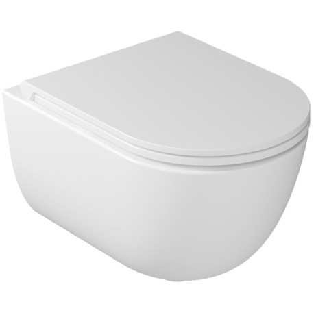 КОМПЛЕКТ унитаз GALASSIA Dream KIT7334 унитаз подвесной, безободковый, с сиденьем с микролифтом 7330 цвет белый глянцевый