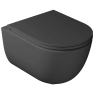 КОМПЛЕКТ унитаз GALASSIA Dream KIT7334 NEMT подвесной, безободковый, с сиденьем с микролифтом 7330 NEMT цвет черный матовый