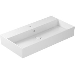 Раковина GALASSIA MEG11 PRO 8967 подвесная с одним отверстием с переливом цвет белый глянцевый