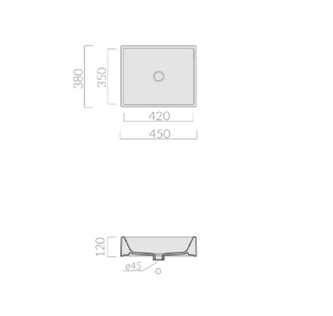 Раковина GALASSIA PLUS DESIGN 6104 накладная без отверстий без перелива цвет белый глянцевый