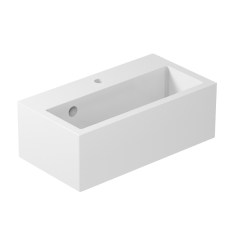 Раковина GALASSIA PLUS DESIGN 6031M накладная или подвесная с одним отверстием с переливом цвет белый глянцевый