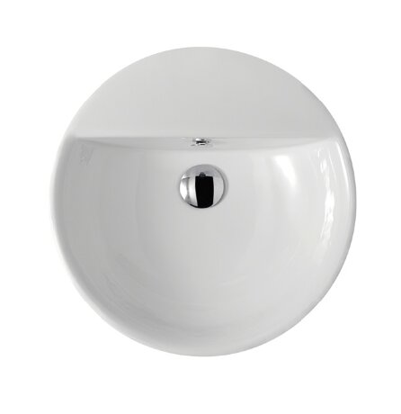 Раковина GALASSIA M2, EDEN 5203 накладная без отверстий с переливом цвет белый глянцевый