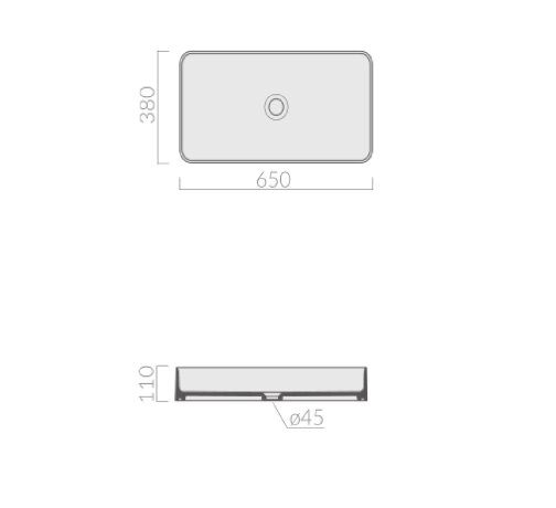 Раковина GALASSIA SMART B 7415 MT накладная без отверстий без перелива цвет белый матовый