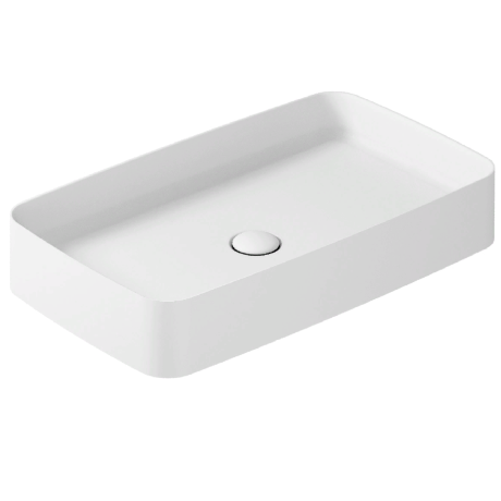 Раковина GALASSIA SMART B 7415 MT накладная без отверстий без перелива цвет белый матовый