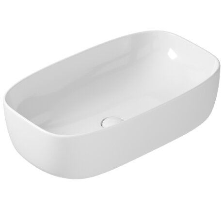 Раковина GALASSIA DREAM 7300 накладная с одним отверстием без перелива цвет белый глянцевый