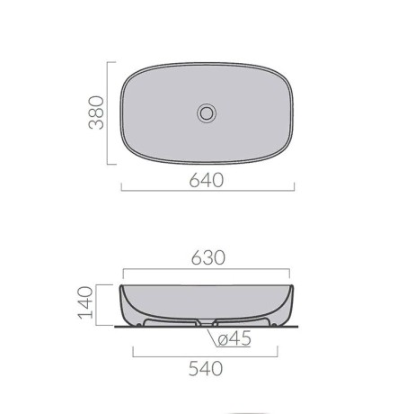 Раковина GALASSIA DREAM 7300 GM накладная с одним отверстием без перелива цвет серый матовый