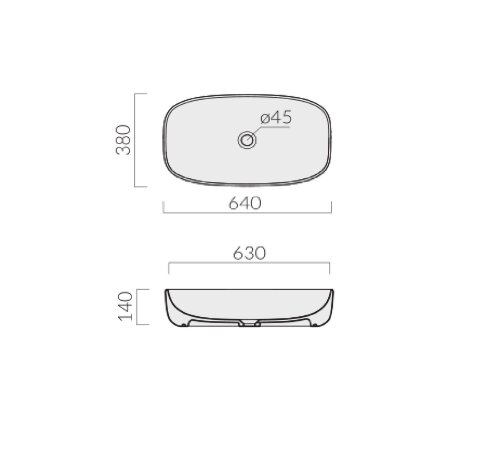 Раковина GALASSIA DREAM 7300 NEMT накладная без отверстий без перелива цвет черный матовый