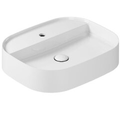 Раковина GALASSIA SMART B 7401 накладная с одним отверстием без перелива цвет белый глянцевый