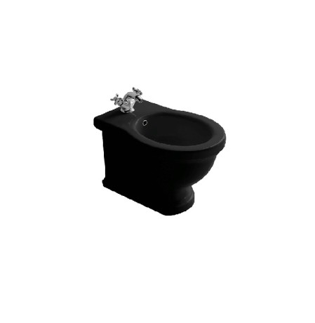 Биде GALASSIA ETHOS 8438M NE напольное с одним отверстием с крепежом цвет черный глянцевый