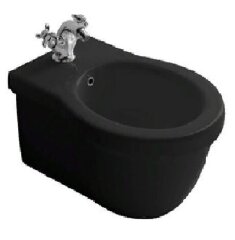 Биде GALASSIA ETHOS 8440M NE подвесное с одним отверстием с крепежом цвет черный глянцевый