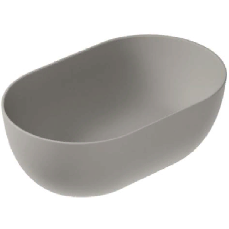 Раковина GALASSIA DREAM 7308 GM накладная без отверстий без перелива цвет серый матовый