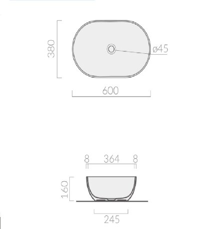 Раковина GALASSIA DREAM 7308 SA накладная без отверстий без перелива цвет песочный матовый матовый