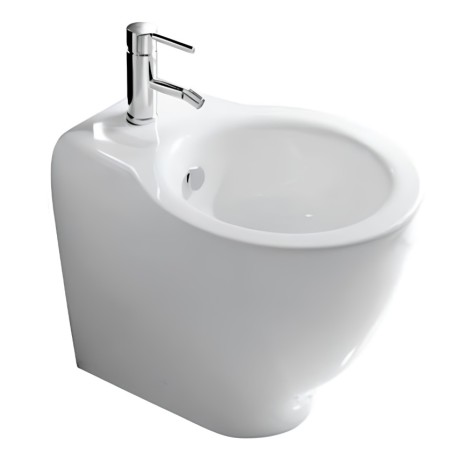 Биде GALASSIA ERGO 7108 напольное с одним отверстием цвет белый глянцевый